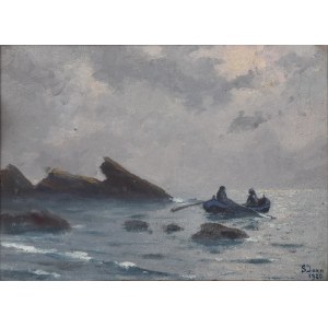 Soter JAXA-MAŁACHOWSKI (1867-1952), Fishermen at Sea, 1920