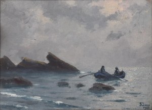 Soter JAXA-MAŁACHOWSKI (1867-1952), Rybacy na morzu, 1920
