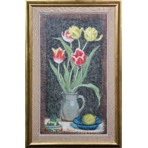 Jakub MARKIEL (1911-2008), Still life with tulips
