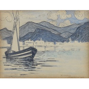 Waclaw ŻABOKLICKI (1879-1959), Boat on the lake, 1903