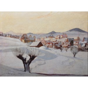 Unbekannter Maler, 20. Jahrhundert, Winterlandschaft, 1944?