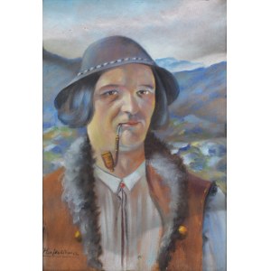 Mateusz Ludwik HAJDUKIEWICZ (1886-?), Highlander with a pipe