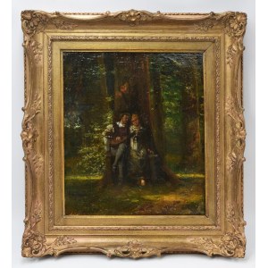 Albert CONRAD (1837-1887), Ein verliebtes Paar in den Wäldern