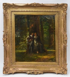 Albert CONRAD (1837-1887), Para zakochanych w lesie