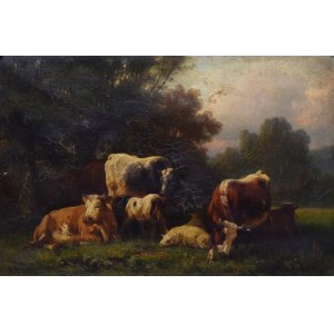 H. FRUSE, XIX w. / XX w., Krowy na pastwisku