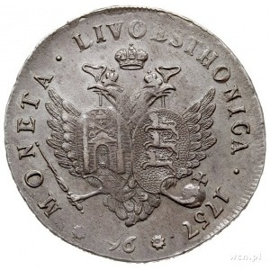 monety dla Liwonii / Livoesthonica, 96 kopiejek 1757, K...