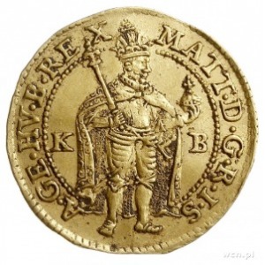 Maciej II 1608-1619, dukat 1618 KB, Krzemnica, złoto 3....