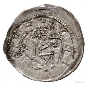denar z lat 1239-1249, mennica Gniezno, Aw: Rycerz z mi...