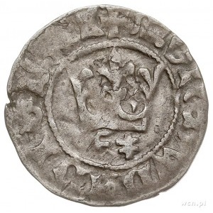 półgrosz koronny z lat 1416-1422, Wschowa, Aw: Korona, ...