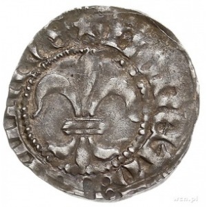 Dymin, wit XIV-XV w, Aw: Lilia heraldyczna, MONETA DEMI...