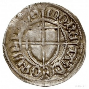 Konrad V von Erlichshausen 1441-1449, szeląg, Aw: Tarcz...