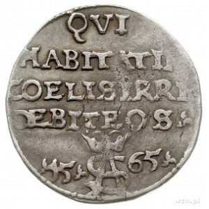 trojak 1565, Tykocin, Iger V.65.1.c (R5), Ivanauskas 9S...