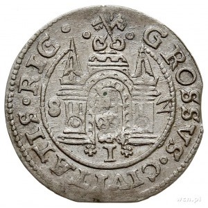 grosz 1582, Ryga, Gerbaszewski 1, moneta wybita z końca...