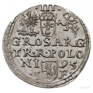 trojak 1595, Olkusz, z wężykiem pod popiersiem króla, I...