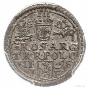 trojak 1598, Olkusz, Iger 98.1.d, moneta w pudełku PCGS...
