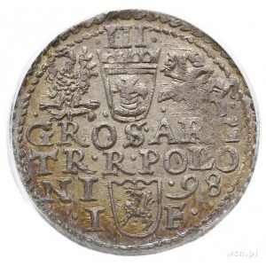 trojak 1598, Olkusz, Iger 98.1.b, moneta w pudełku PCGS...