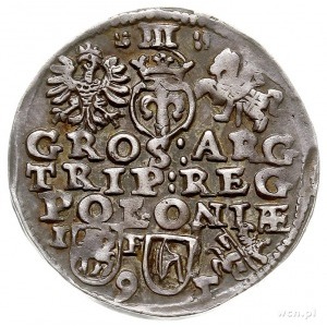 trojak 1595, Lublin, odmiana ze znakiem Topór (zarządcy...