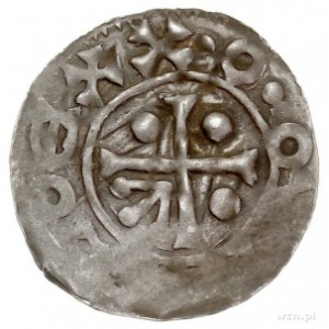Bolesław II 967-999, denar typu bawarskiego, Aw: Krzyż ...