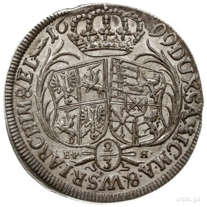 2/3 talara (gulden) 1699, Lipsk, litery EP - H (inicjał...