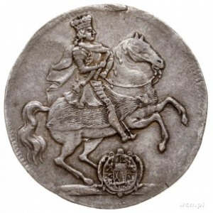 ćwierćtalar wikariacki 1711, Drezno, Aw: Król na koniu,...