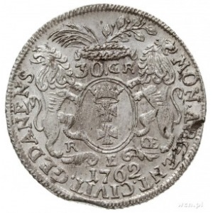 30 groszy (złotówka) 1762, Gdańsk, Kahnt 719.a -na rewe...