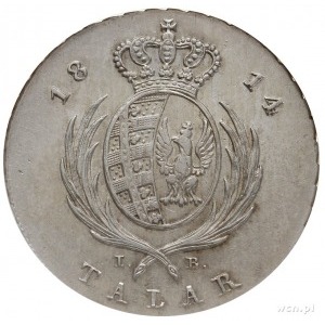 talar 1814, Warszawa, Plage 116, Dav. 247, moneta w pud...