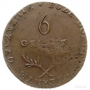 6 groszy 1813, Zamość, Plage 121, patyna, bardzo ładne ...