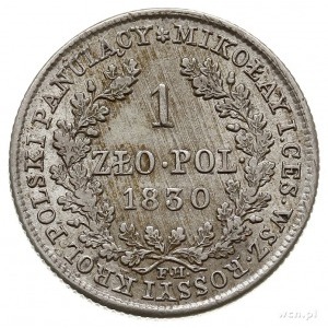 1 złoty 1830, Warszawa, Plage 73, Bitkin 999, moneta ju...