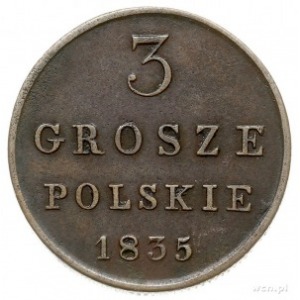 3 grosze polskie 1835, Warszawa, Iger KK.35.1.a (R4), B...