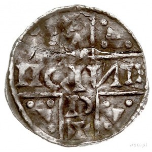 Henryk V Mozelski 1018-1026, denar 1018-1026, Ratyzbona...