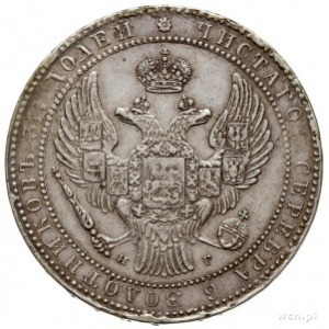 1 1/2 rubla = 10 złotych 1835/3, Petersburg, przebitka ...