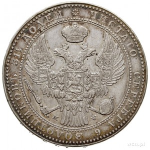 1 1/2 rubla = 10 złotych 1837, Warszawa, Plage 333 -duż...