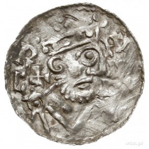 Henryk II 1002-1024, denar 1009-1024, Augsburg, Aw: Pop...