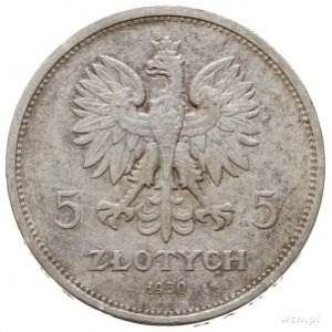 5 złotych 1930, Warszawa, “Sztandar” moneta wybita głęb...