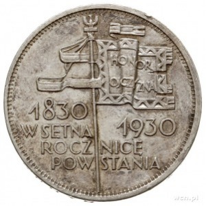 5 złotych 1930, Warszawa, “Sztandar” moneta wybita głęb...