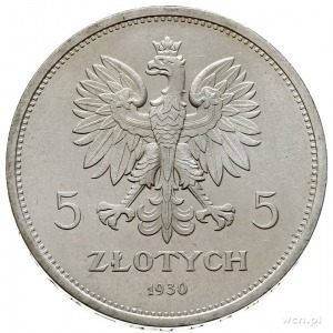 5 złotych 1930, Warszawa, “Sztandar”, moneta wybita pły...