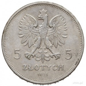 5 złotych 1931, Warszawa, “Nike”, Parchimowicz 114.d, p...