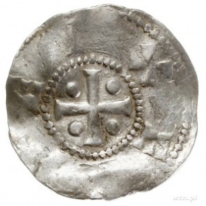 Tiel, Henryk II 1002-1024, denar, Aw: Głowa na wprost, ...