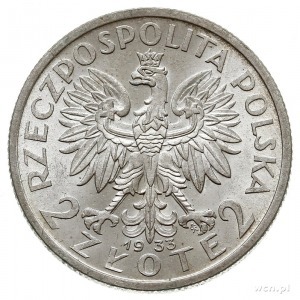 2 złote 1933, Warszawa, Głowa Kobiety, Parchimowic 110....
