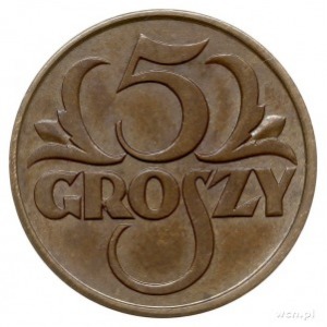 5 groszy 1928, Warszawa, Parchimowicz 103.c, piękne