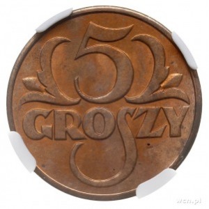 5 groszy 1931, Warszawa, Parchimowicz 103.e, moneta w p...