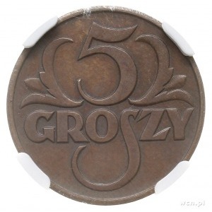 5 groszy 1934, Warszawa, Parchimowicz 103.f, moneta w p...