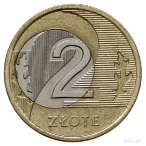 2 złote 2007, Warszawa, destrukt menniczy - przesunięty...