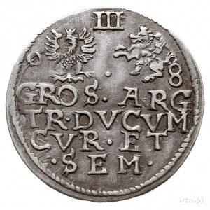 trojak 1598, Mitawa, Iger KuF.98.1.b (R6), Gerbaszewski...