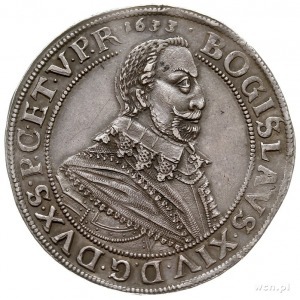 talar 1633, Szczecin, Aw: Popiersie i napis wokoło, Rw:...