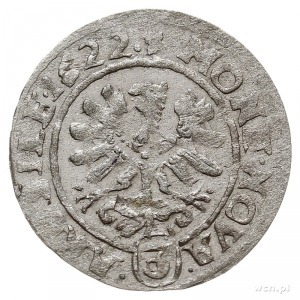 3 krajcary (grosz kiperowy) 1622, Wrocław, Aw: Jabłko k...