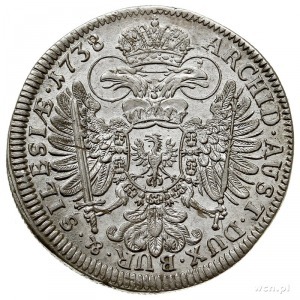 15 krajcarów 1738, Wrocław, F.u.S. 920, Herinek 652, pi...