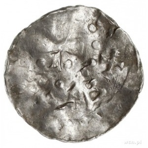 książę Bernard II 1011-1059, denar, Lüneburg, Aw: Dłoń ...