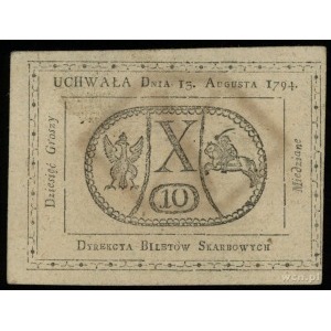 10 groszy miedziane 13.08.1794, Lucow 40 (R1), Miłczak ...