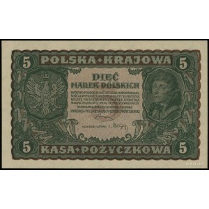 5 marek polskich 23.08.1919, seria II-BJ, numeracja 079...